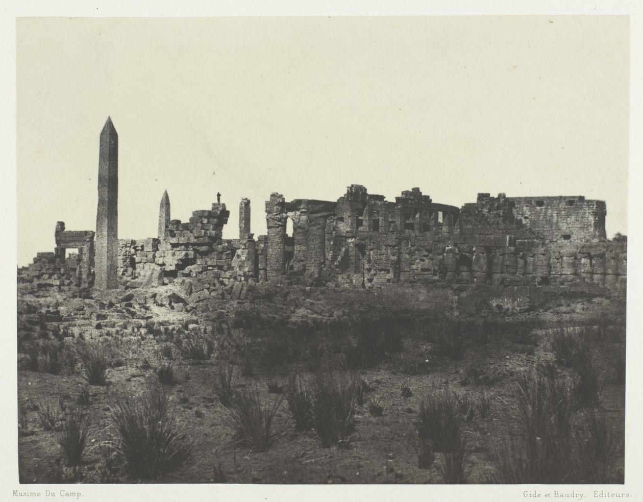 Palais de Karnak, Vue Générale des Ruines, Prise au Nord; Thèbes - Maxime Du Camp