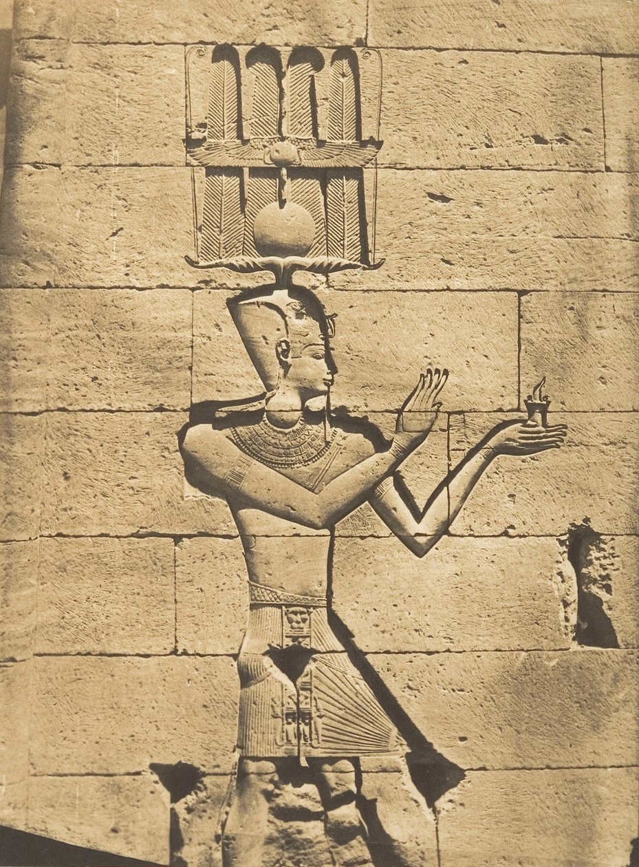 Ptolémée-Césarion - Bas-relief du Temple de Kalabcheh Talmis - Maxime Du Camp
