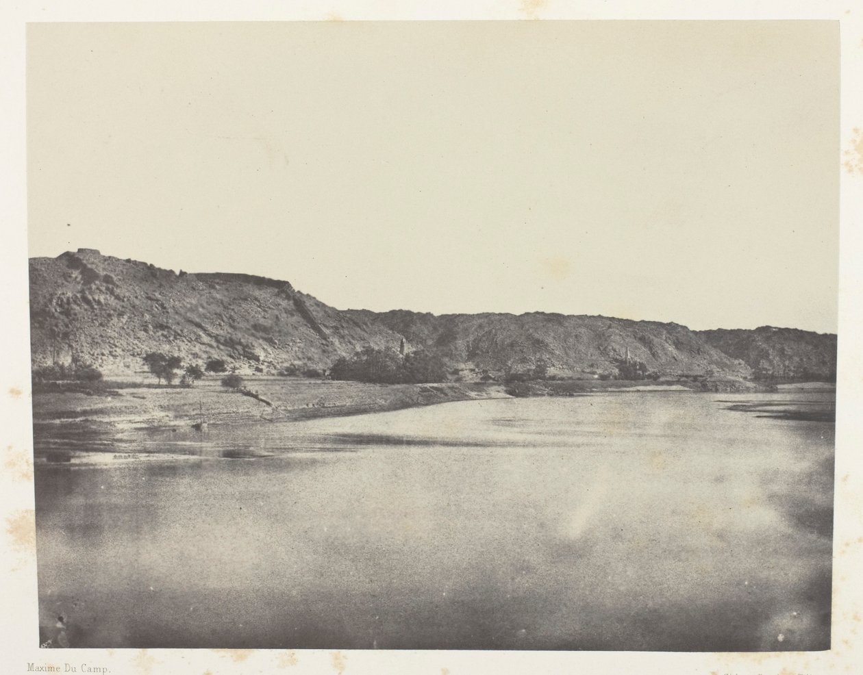Rive orientale du Nil (village de Bab), vue prise au sud de Philoe; Nubie - Maxime Du Camp