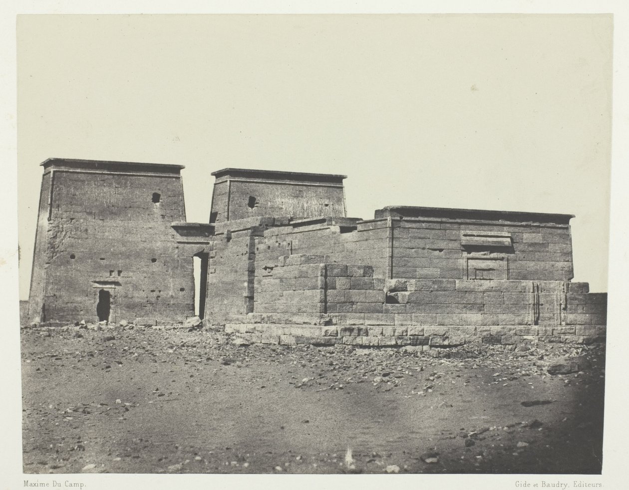 Temple De Dakkeh (Ancienne Pselcis); Nubie, plate 94 from the album "Egypte, Nubie, Palestine et Syrie" (1852) - Maxime Du Camp