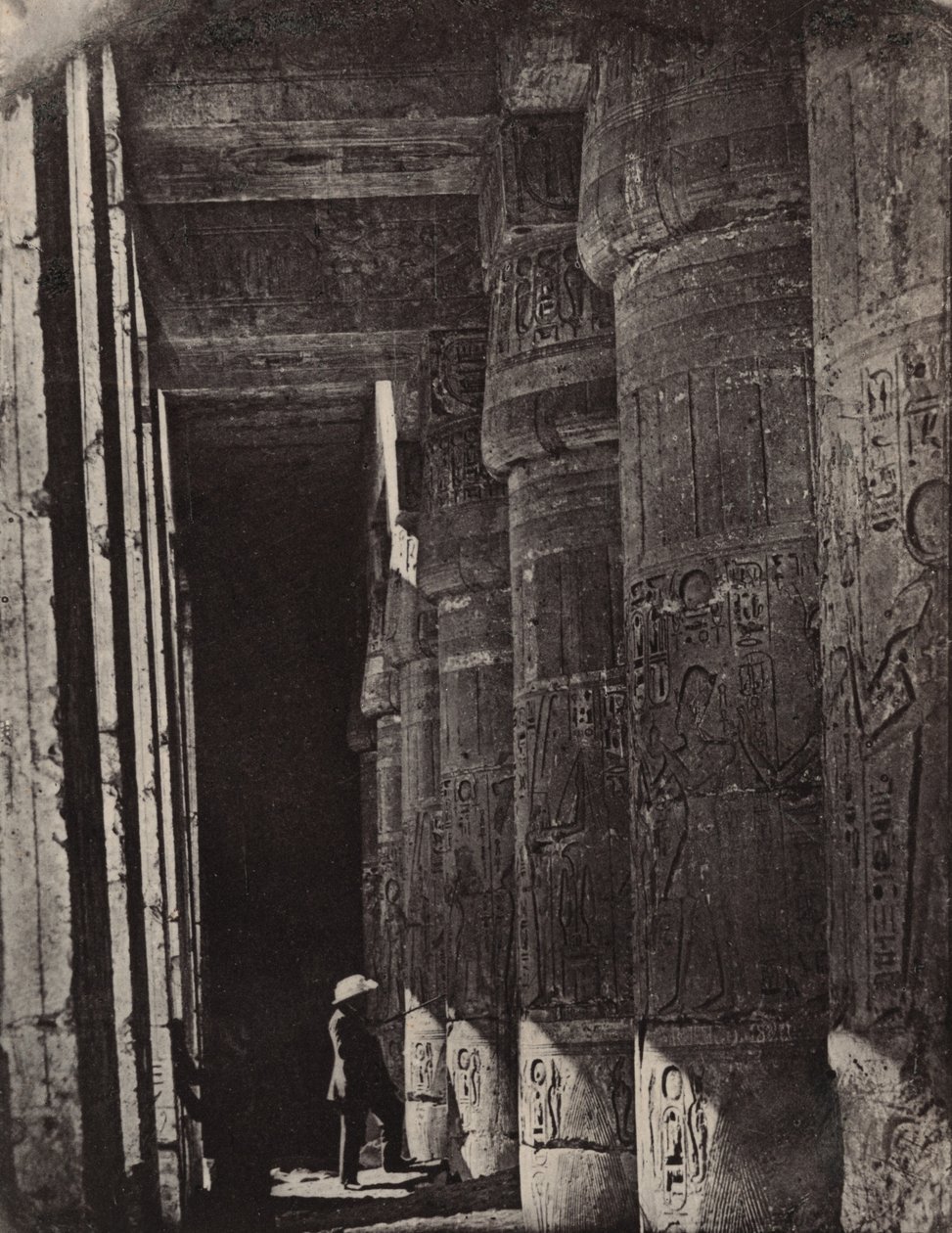 Thèbes, Medinet Habou, galeries du palais - Maxime Du Camp