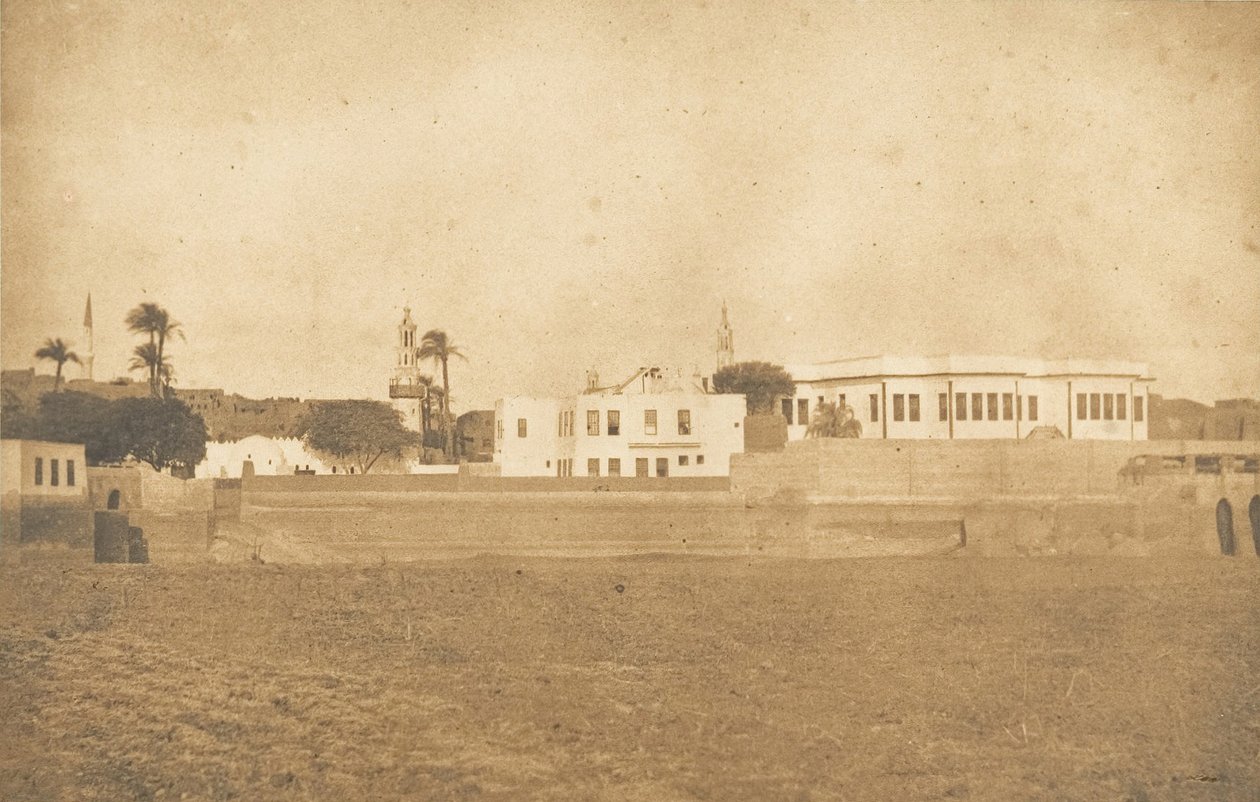 Vue de Syout - Palais du Pacha, 1850 - Maxime Du Camp