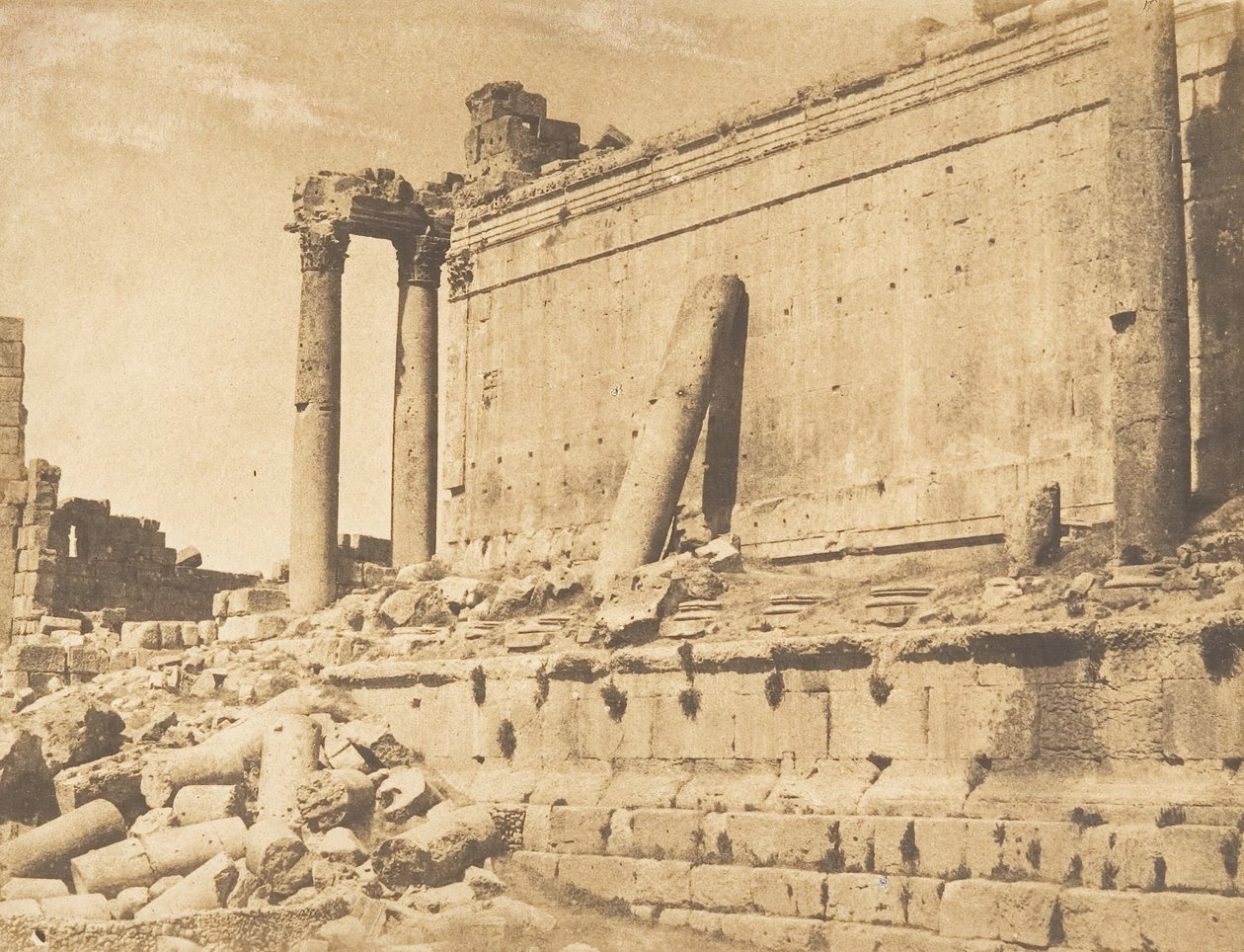 Vue du Temple de Jupiter, à Baalbek Héliopolis, 15 septembre 1850 - Maxime Du Camp