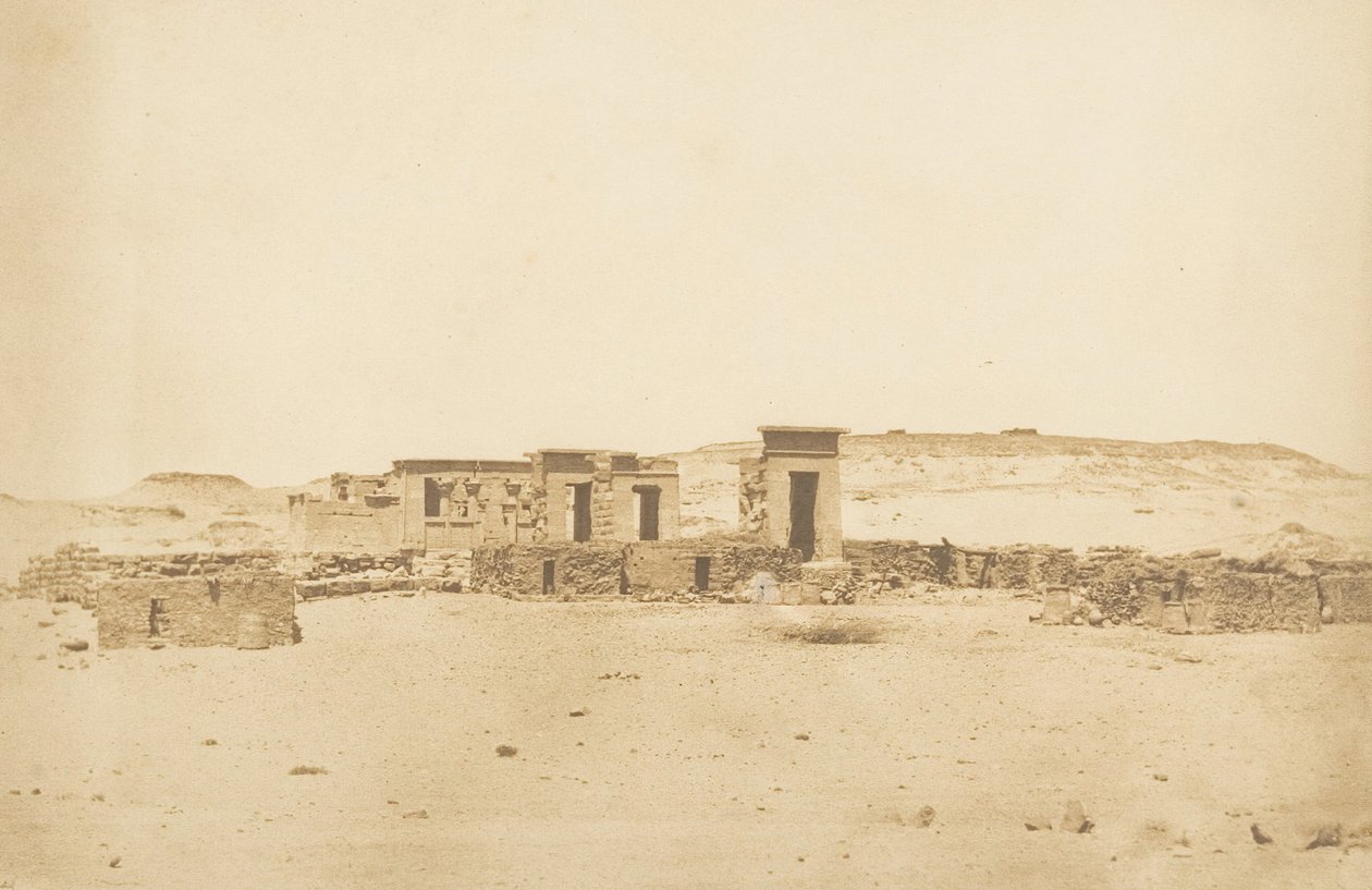 Vue générale du Temple et du Village de Déboude Parembole, 10 avril 1850 - Maxime Du Camp