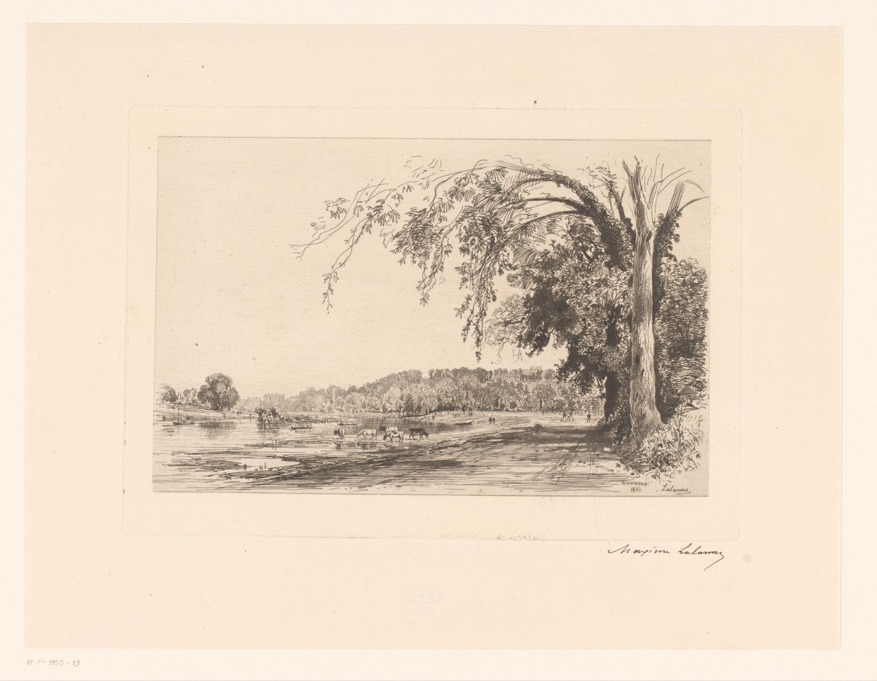 Vue de Richmond - Maxime François Antoine Lalanne (signed by artist)