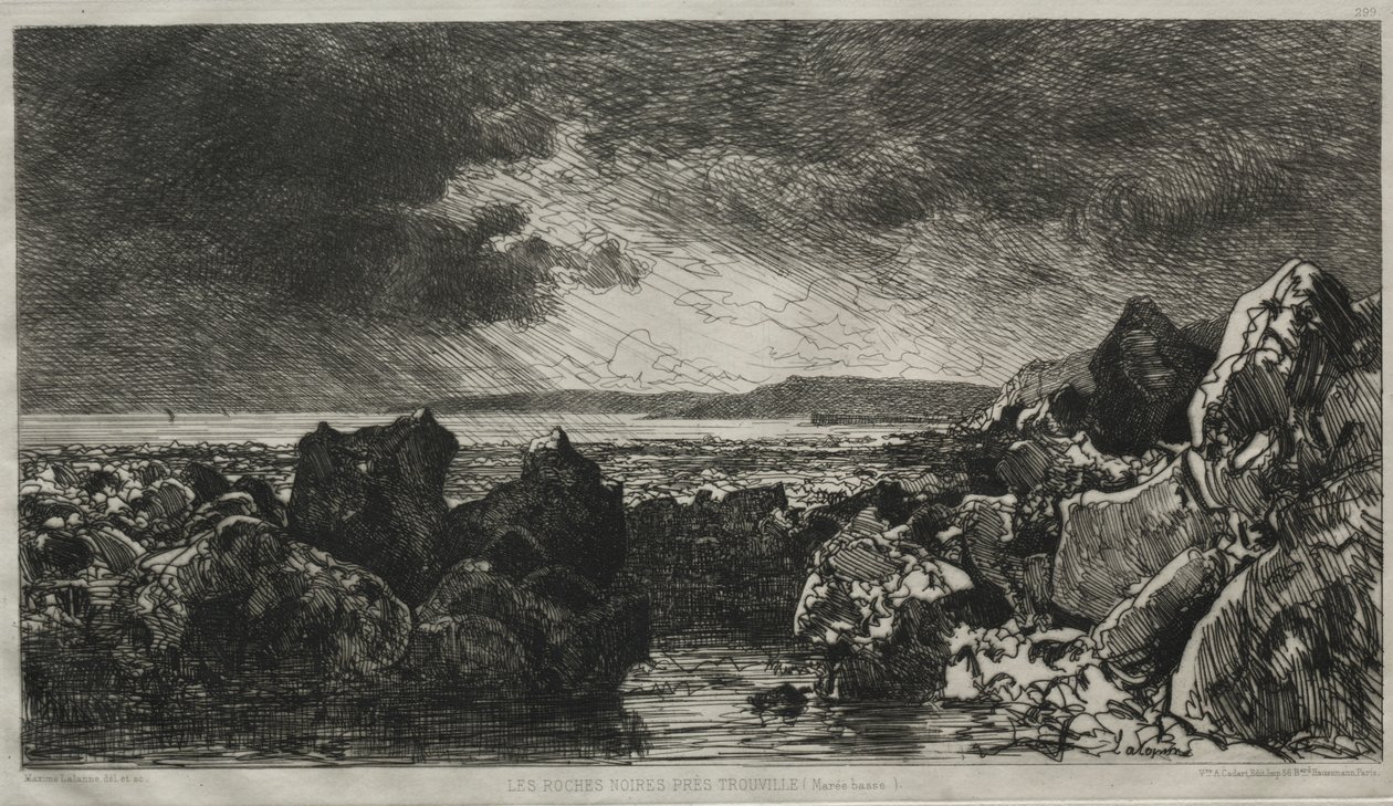 Rochers Noirs près de Trouville (Marée Basse) - Maxime Lalanne