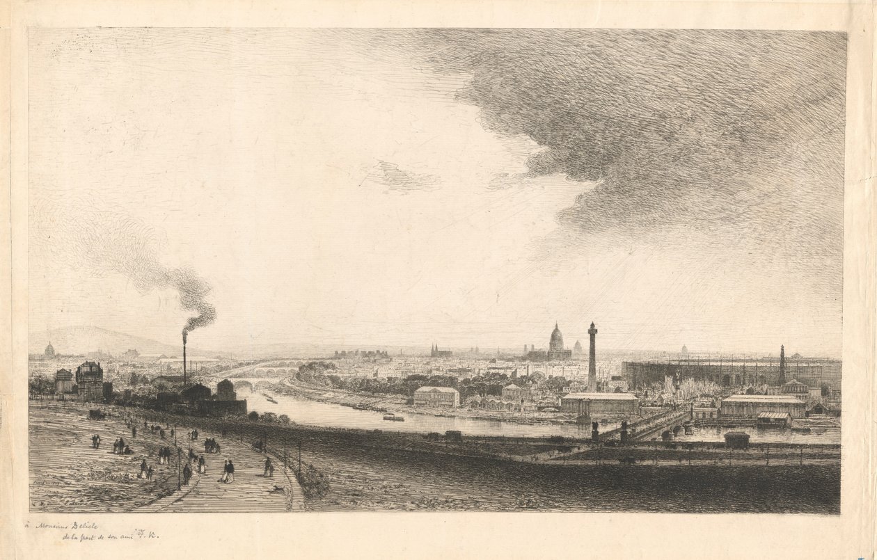 Paris en 1867 : vue depuis le Trocadéro - Maxime Lalanne