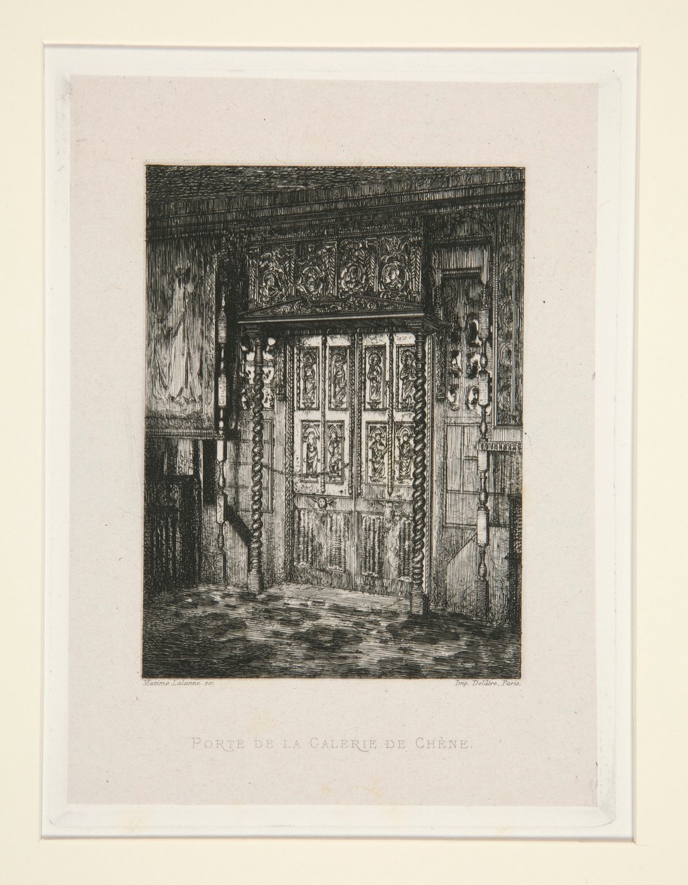 Porte de la galerie de chêne, pl. 8 de la suite Chez Victor Hugo - Maxime Lalanne