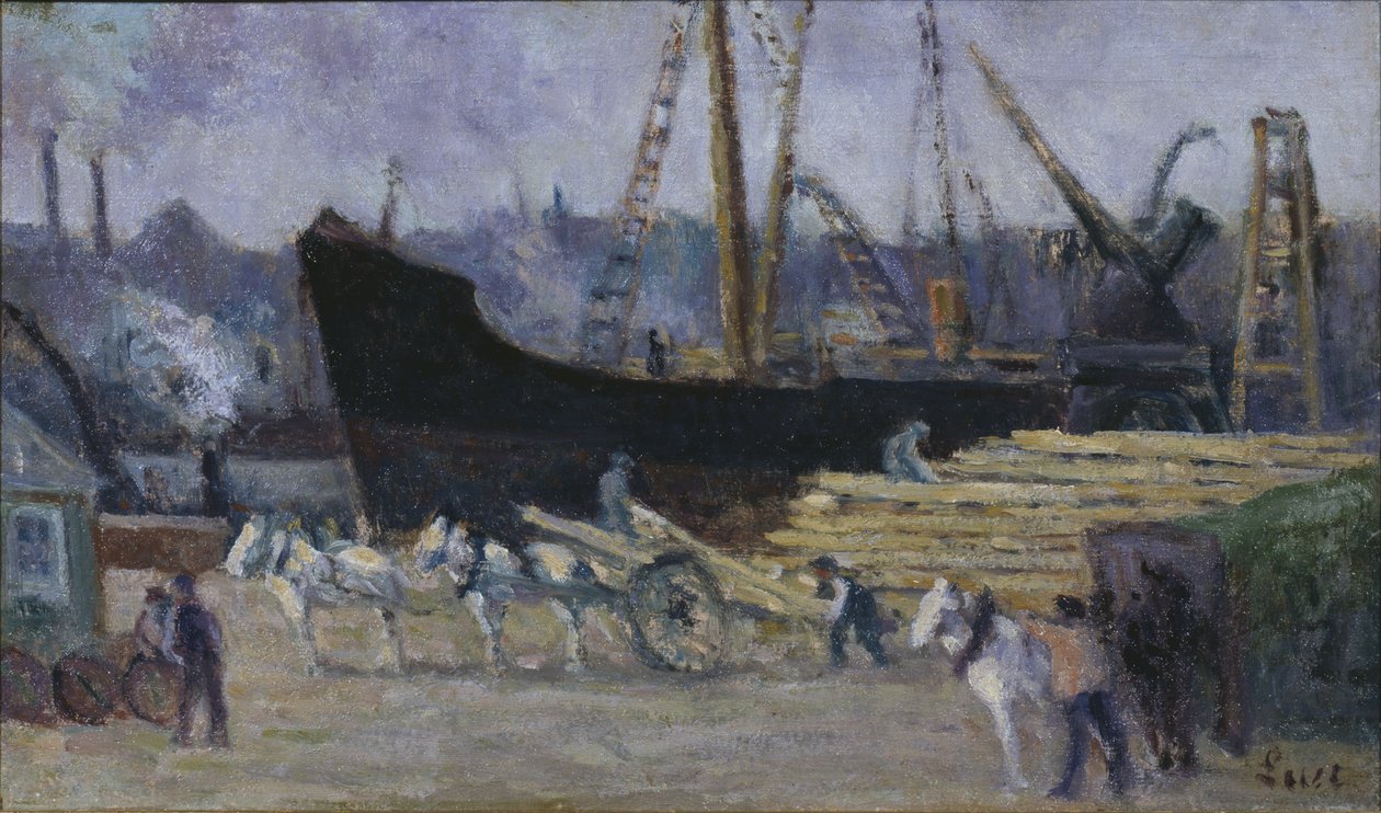 Quai à Rouen, vers 1930 - Maximilien Luce