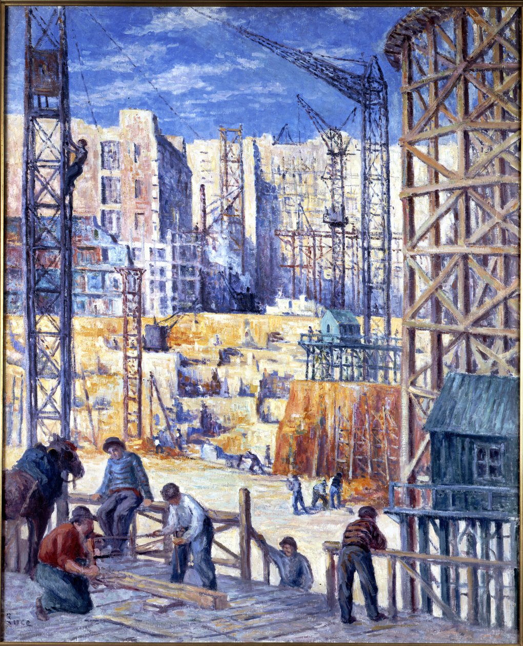 Chantier à Paris, quai de Passy, 1907 - Maximilien Luce