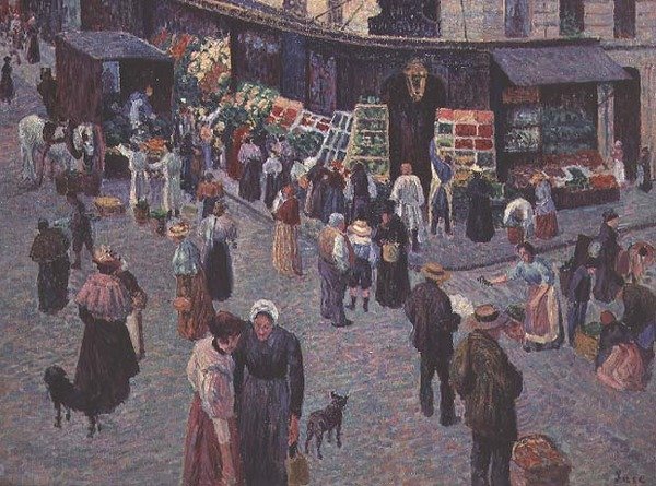 La Rue des Abbesses - Maximilien Luce