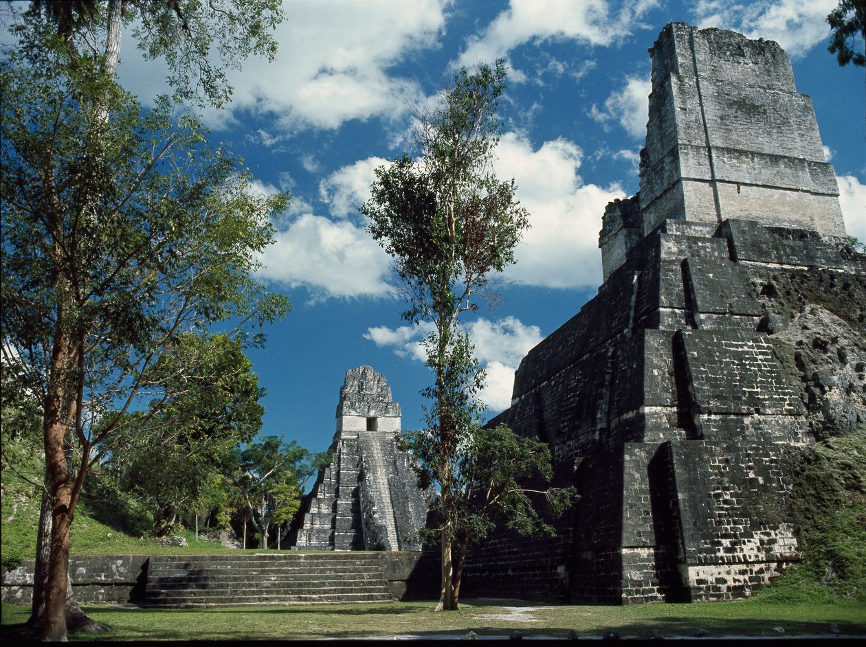 Temple II de Tikal ou temple des masques, 7e au 8e siècle - Mayan