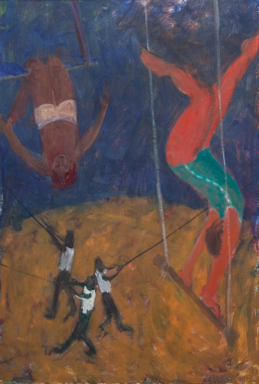 Artistes du trapèze, 2018 (huile sur toile) - Megan Williamson