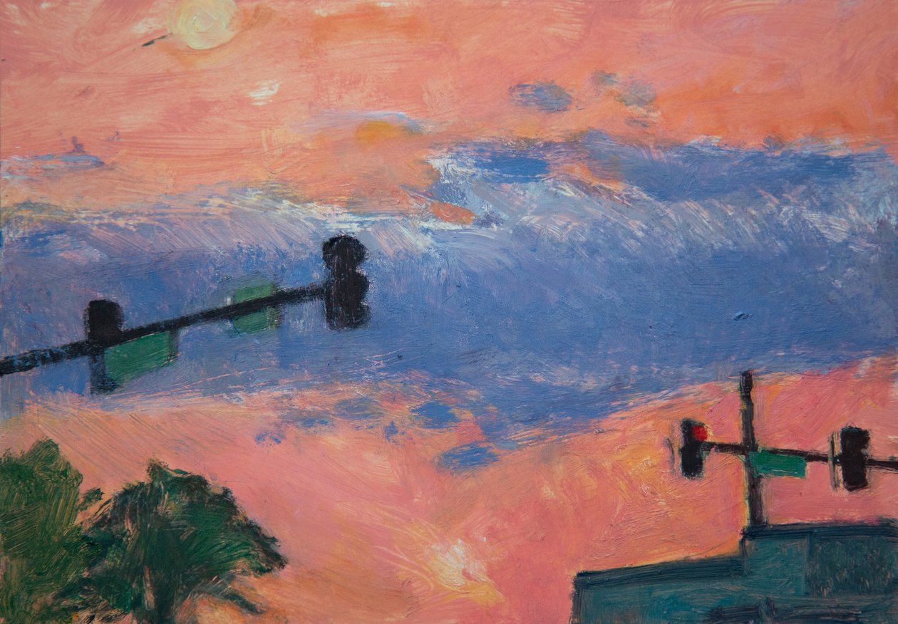 Sans titre (série sur le ciel), 2021 (huile sur toile) - Megan Williamson