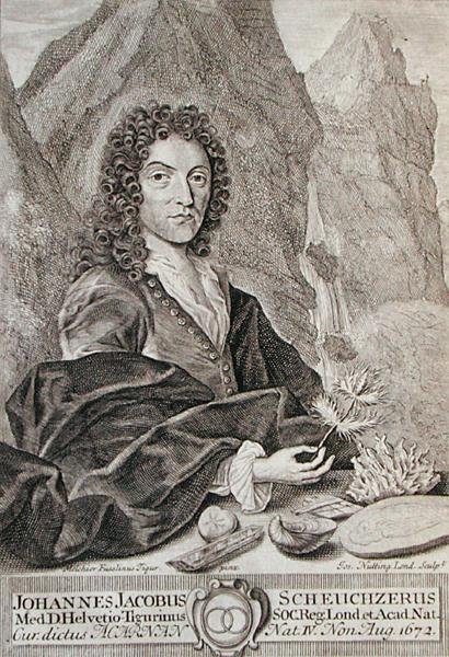 Portrait de Johann Jacob Scheuchzeri, frontispice de 