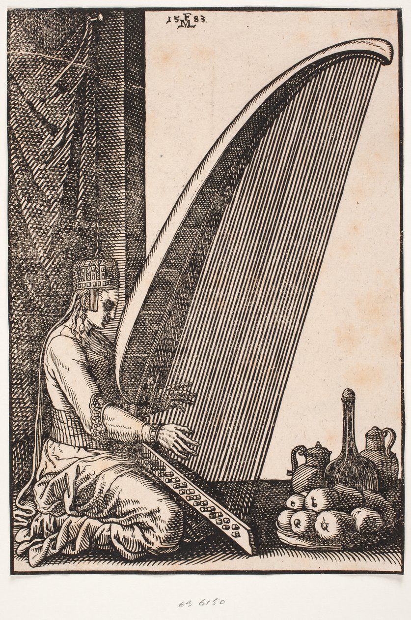 Un harpiste - Melchior Lorck