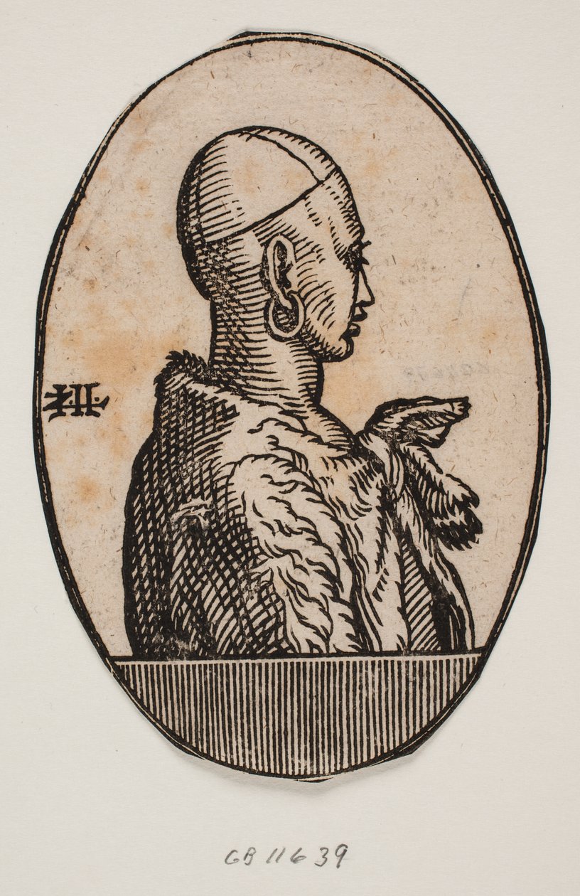 Médaillon circulaire avec portrait en buste d