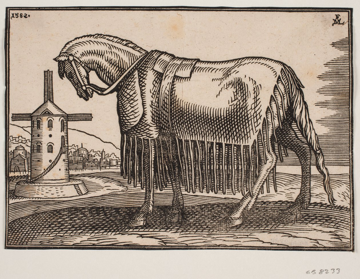 Cheval, couvert d