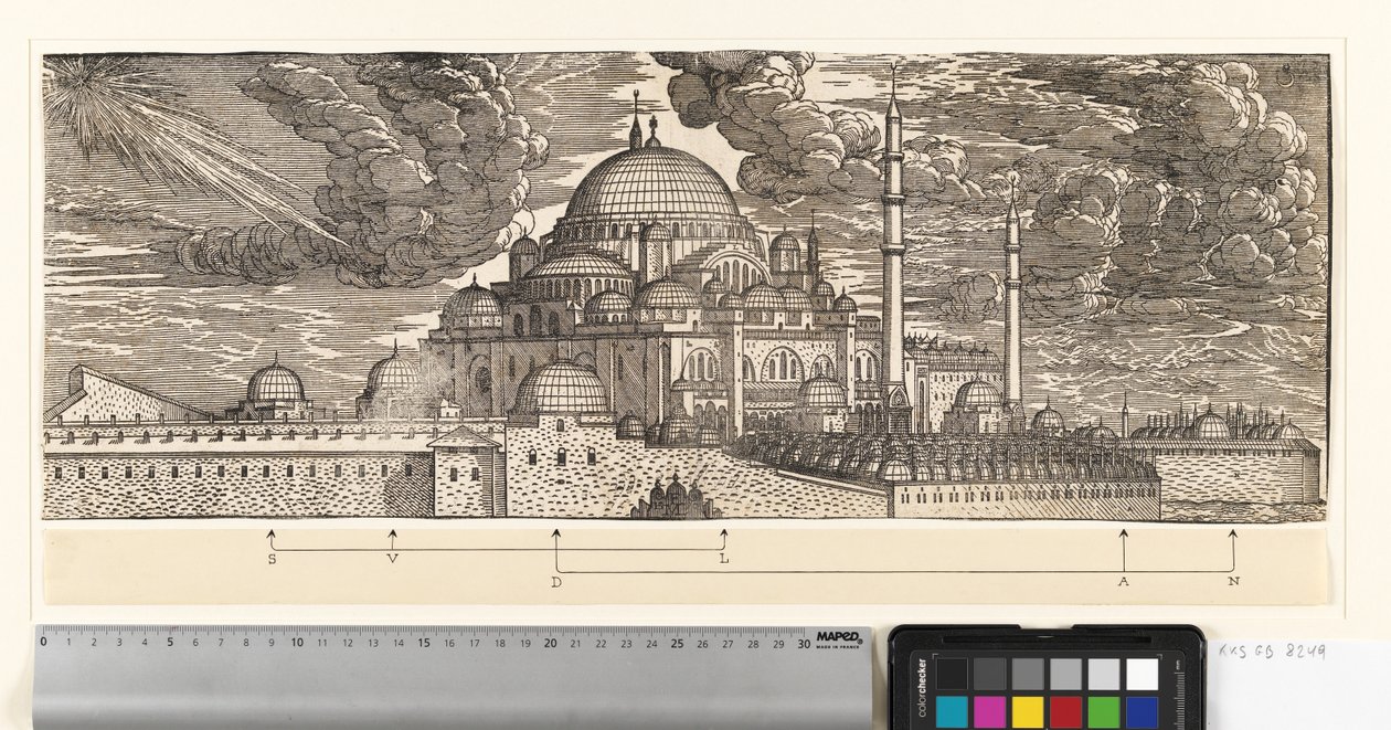 La mosquée Suleimanyie, vue du nord-est - Melchior Lorck