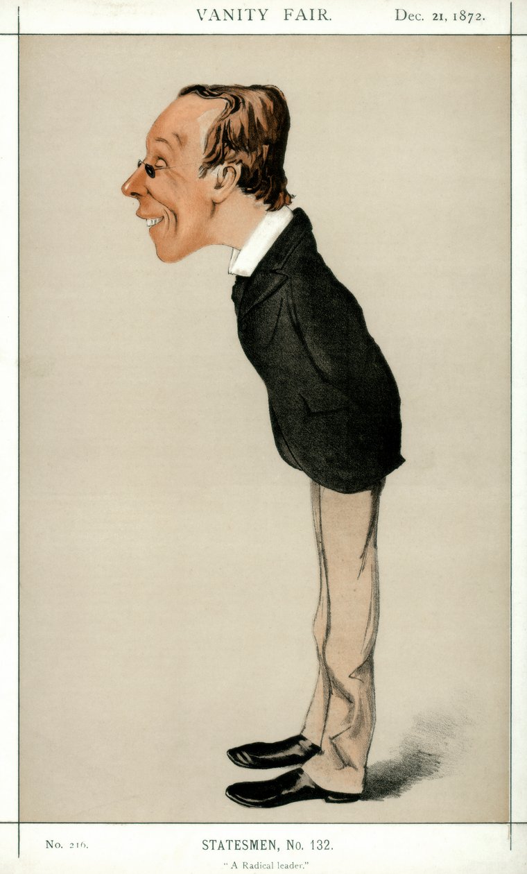 Un Leader Radical, Henry Fawcett MP, homme politique et économiste britannique, 1872 - Melchiorre Delfico