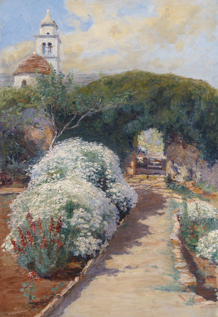 Jardin de monastère en fleurs à Novi Vinodolski - Menci Clement Crnčić