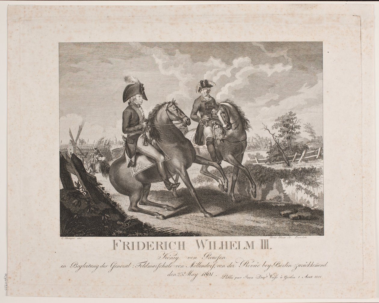 Frédéric-Guillaume II de Prusse et le maréchal général Möllendorf - Meno Haas
