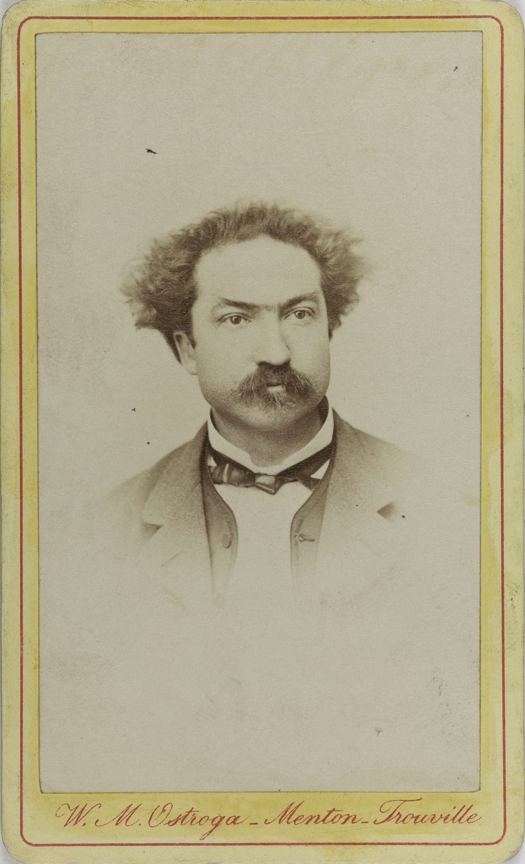 Portrait du compositeur Robert Planquette 1848-1903, vers 1880 - Menton . Photo studio W.M. Ostroga