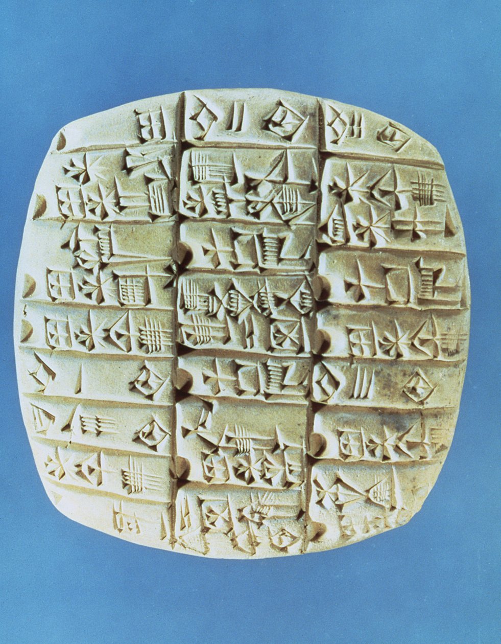 Table de comptes avec écriture cunéiforme, c.2400 av. J.-C. (terre cuite) - Mesopotamian