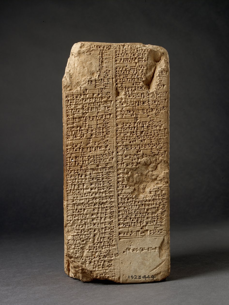 Prisme de la Liste des Rois (argile) - Mesopotamian