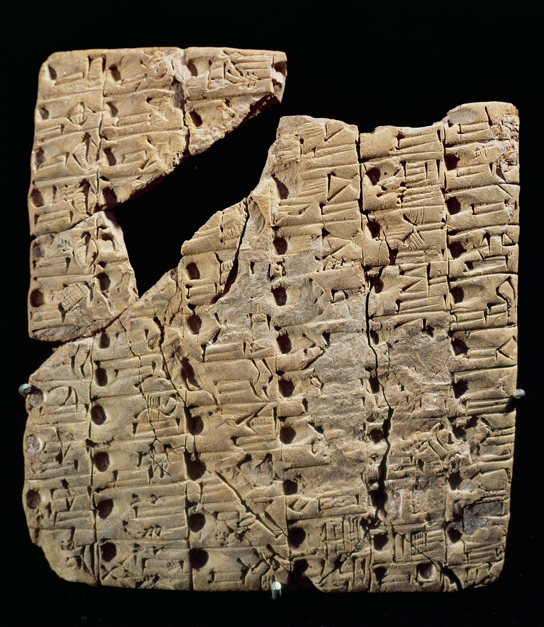 Tablette avec écriture cunéiforme, d