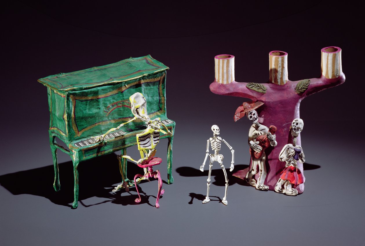 Figures du Jour des Morts en tant que musiciens - Mexican School