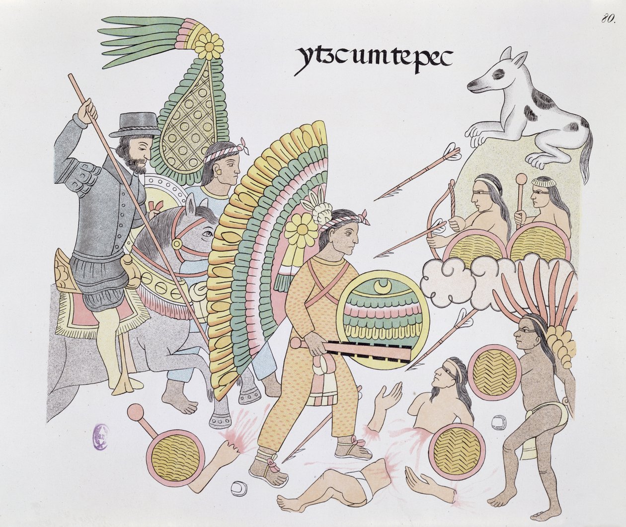 Hernando Cortés, assiégé à Tenochtitlan, décide de quitter la ville, illustration d