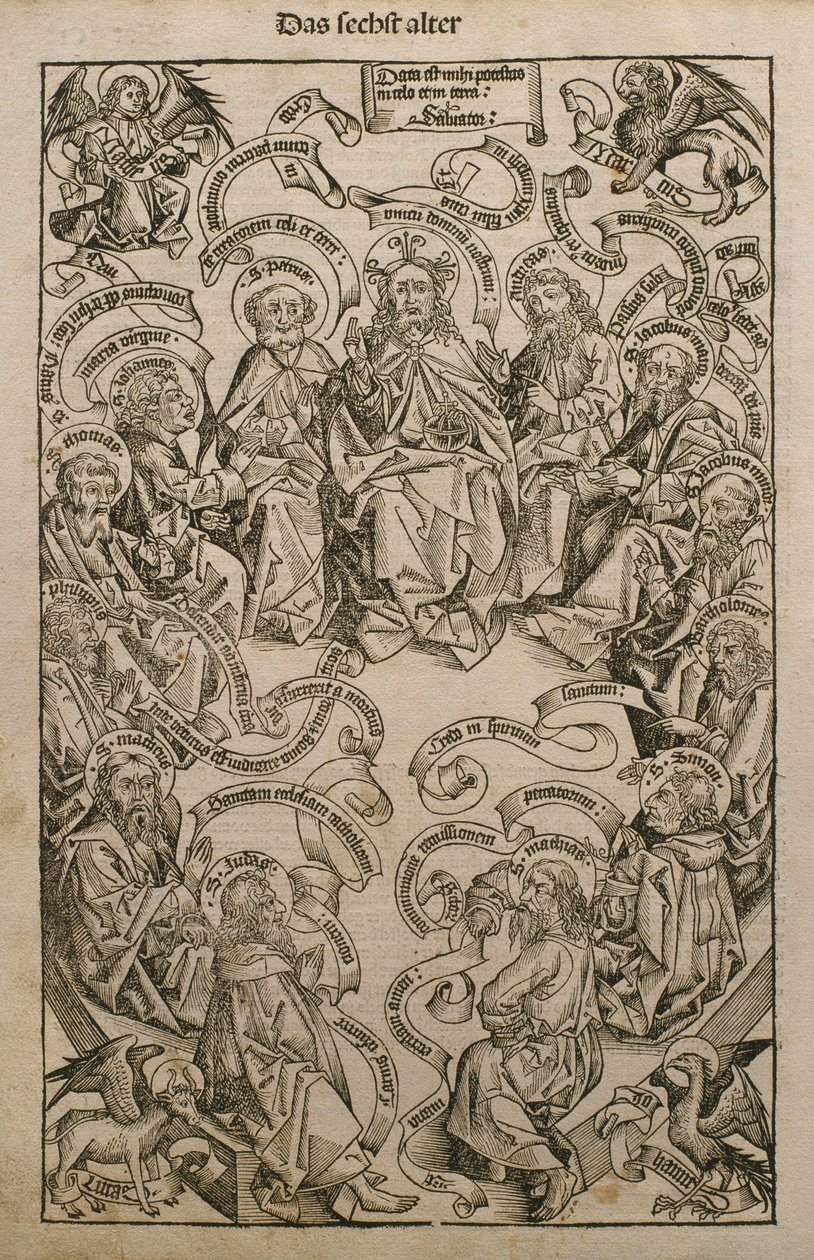 Dieu en gloire avec des saints, illustration du 
