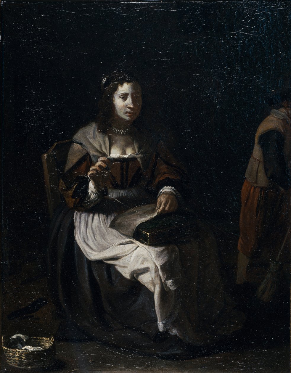 Une femme cousant - Michael (attr. to) Sweerts