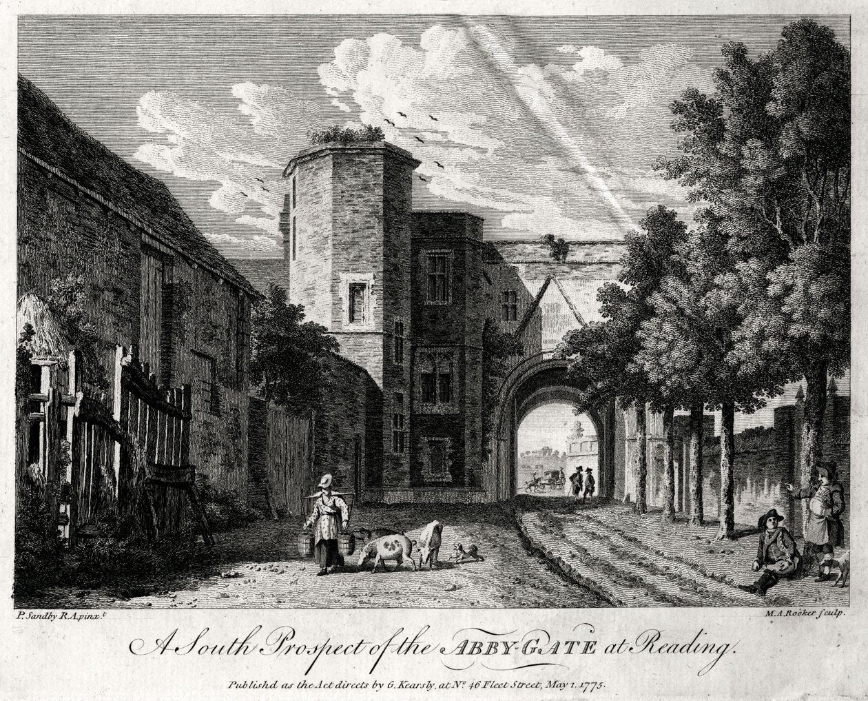 Une perspective sud de la porte de l
