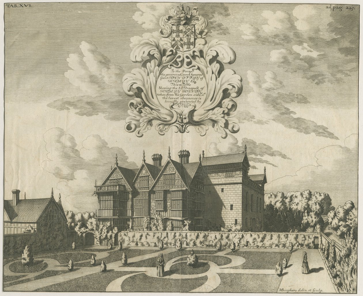 Manoir de Madeley: gravure, nd [c 1686] - Michael Burghers