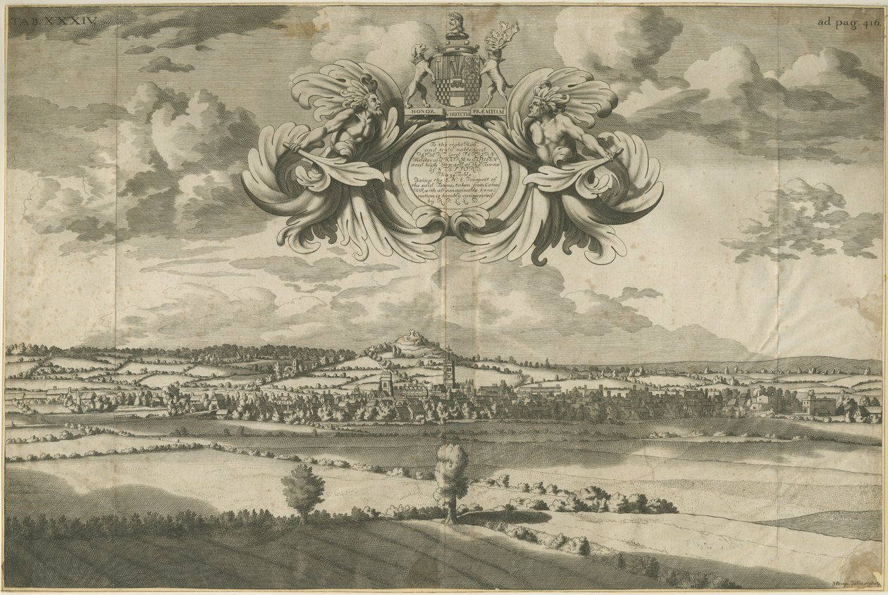 Stafford - Vue est-nord-est : gravure, nd [1686] - Michael Burghers