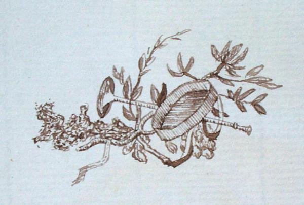 Dessin du carnet de croquis de Michael Faraday (plume et encre sur papier) - Michael Faraday