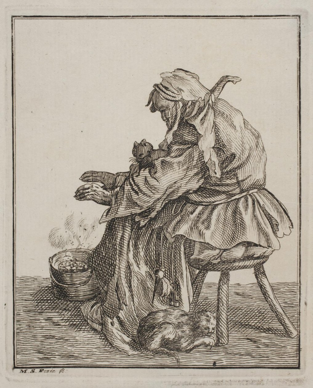 Une femme se réchauffe - Michael Fosie