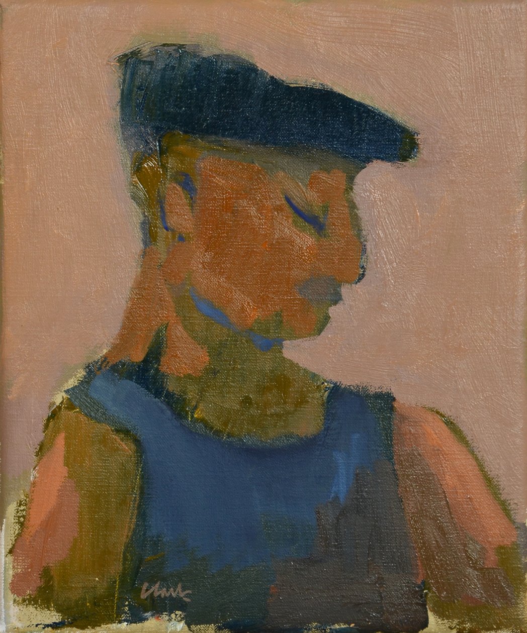 Dapper Man, Market Day, 2016 (huile sur lin) - Michael G. Clark