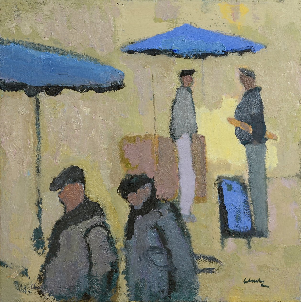 Mardi est un jour de marché, 2016 (huile sur lin) - Michael G. Clark