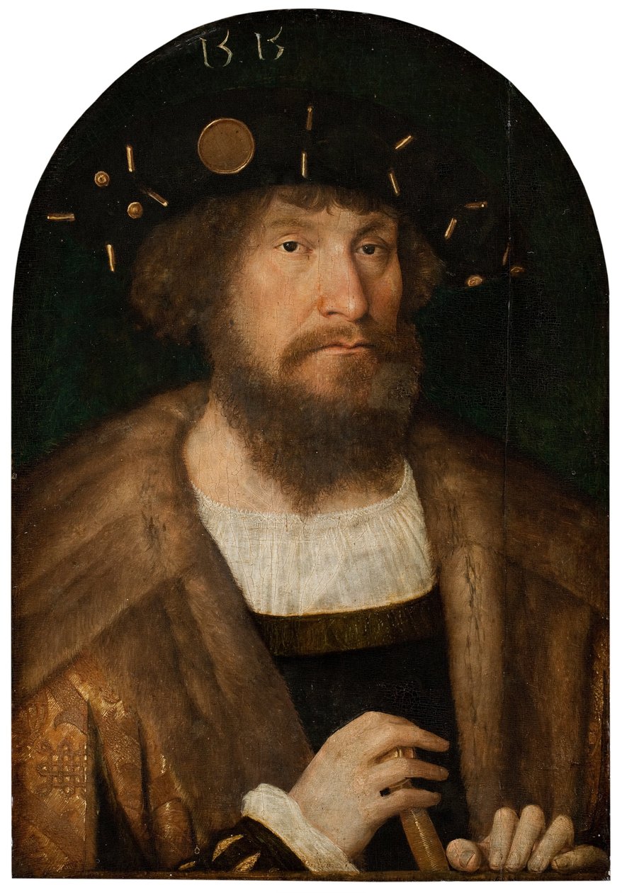 Portrait du roi Christian II de Danemark 1481-1559, 1514 ou 1515 - Michael Sittow