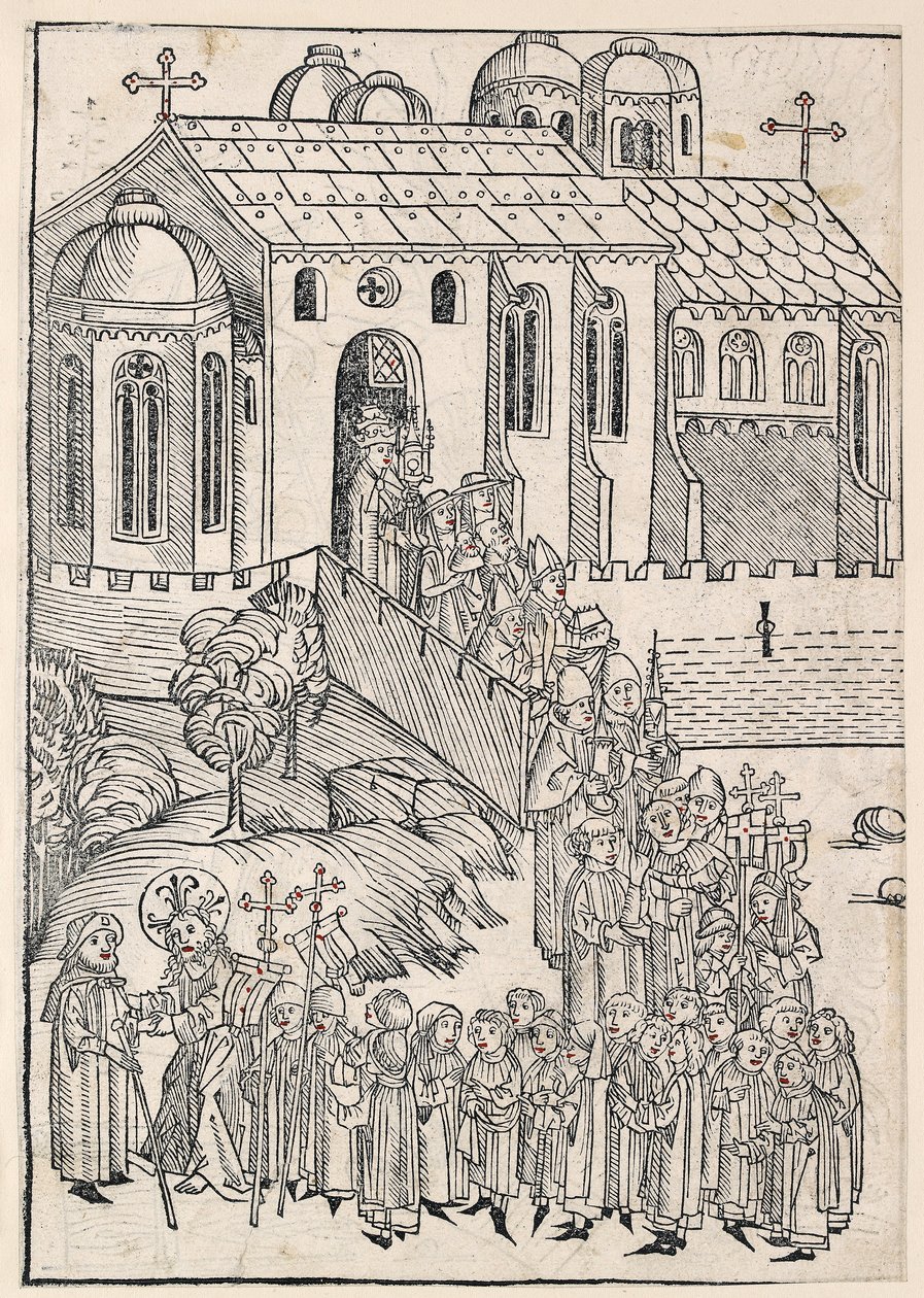 Christ saluant un pèlerin, vers 1491 - Michael Wolgemut