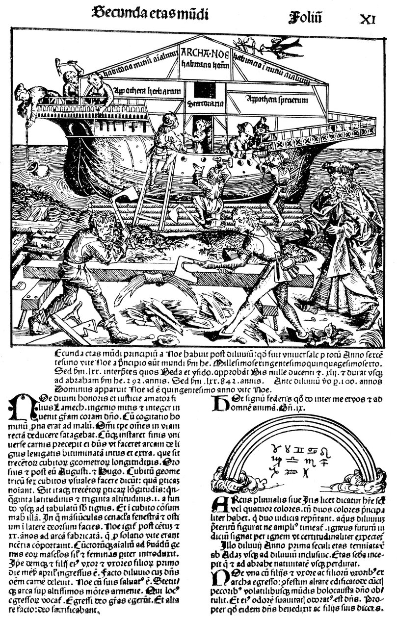 Page du livre La Chronique de Nuremberg, par Hartmann Schedel, 1493 - Michael Wolgemut