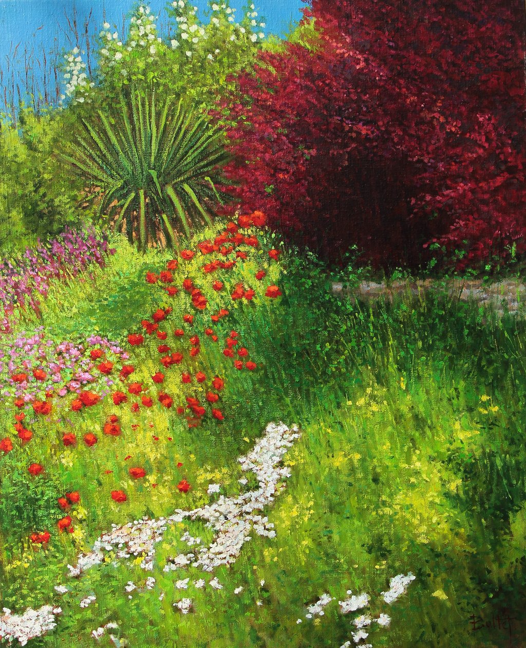 talus fleuri (peinture a l