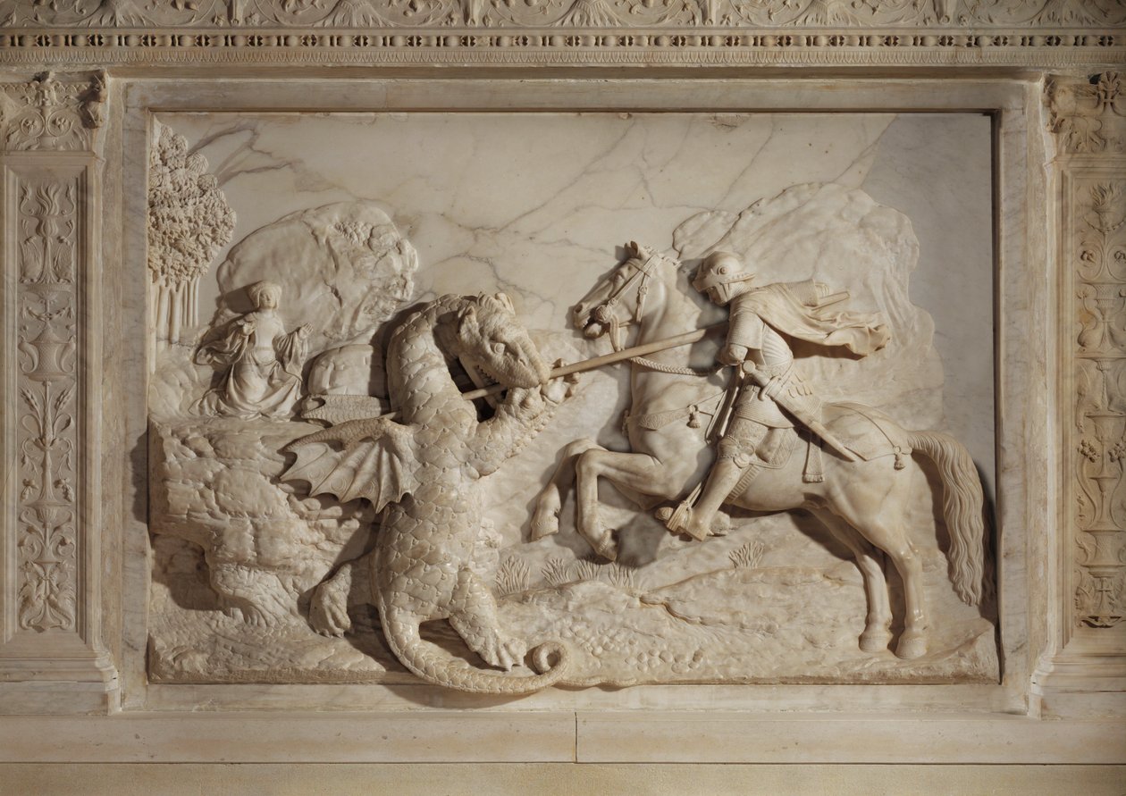 Saint Georges combattant le dragon ... - Michel Colombe