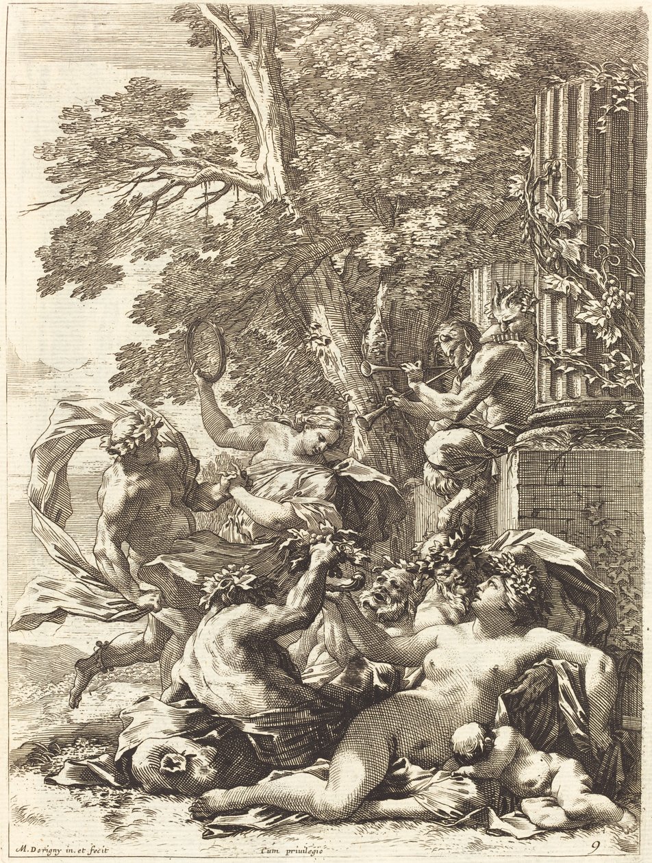 Bacchante avec enfant endormi - Michel Dorigny
