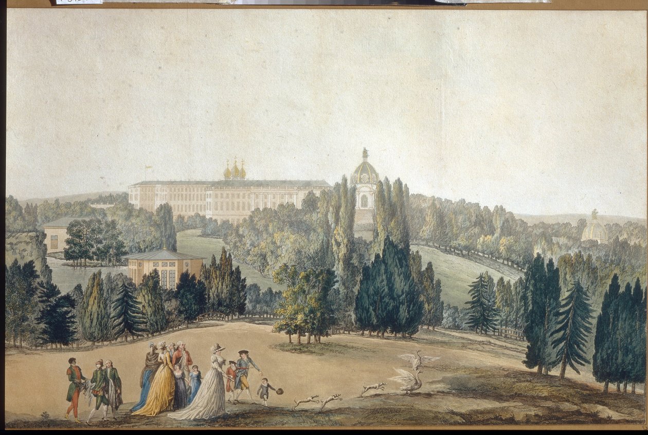 Vue de Tsarkoye Selo. La promenade de l