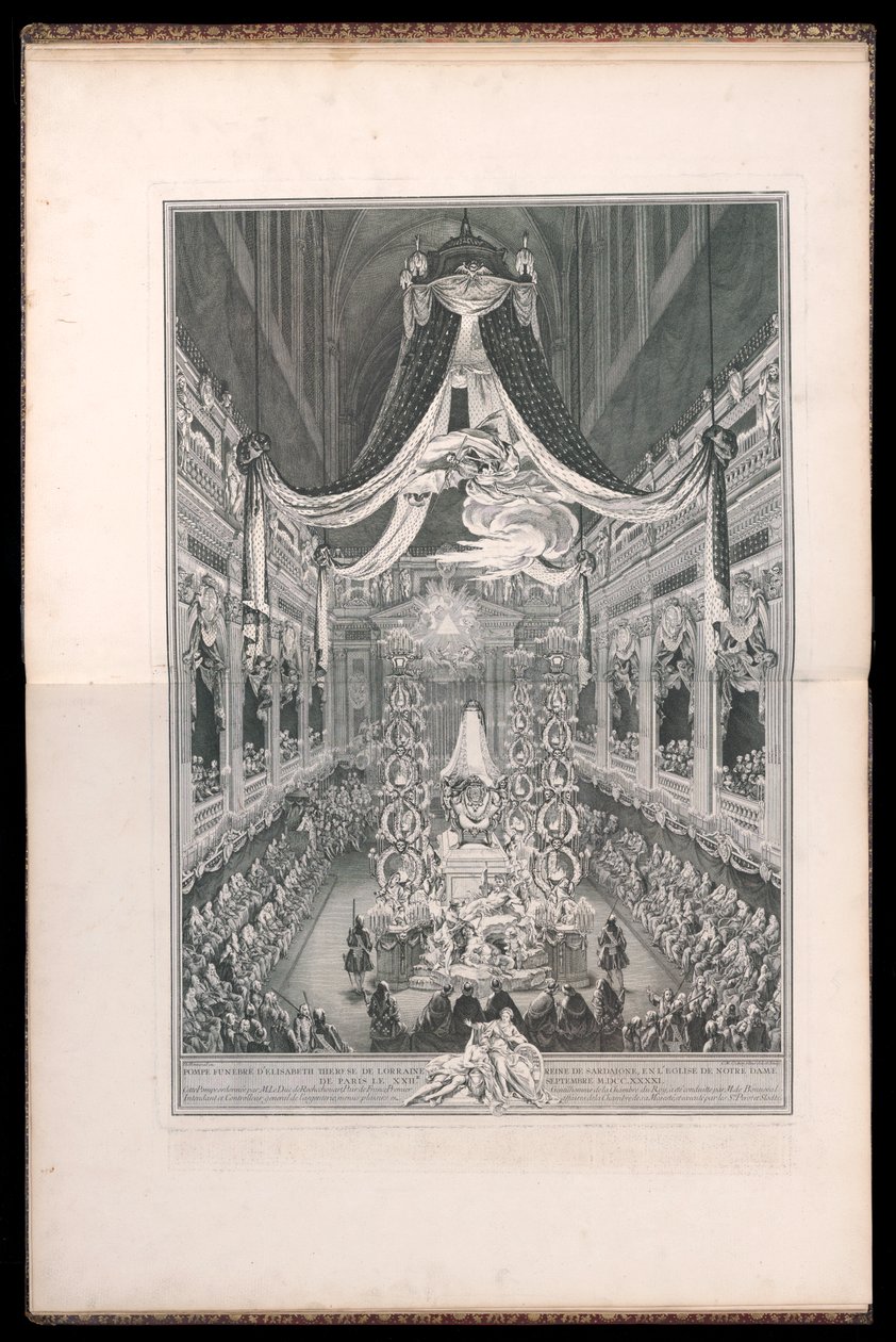Pompe funèbre d’Élisabeth Thérèse de Lorraine, Reine de Sardaigne, en l’église de Notre Dame de Paris le 22 septembre 1741 - Michel de Bonneval