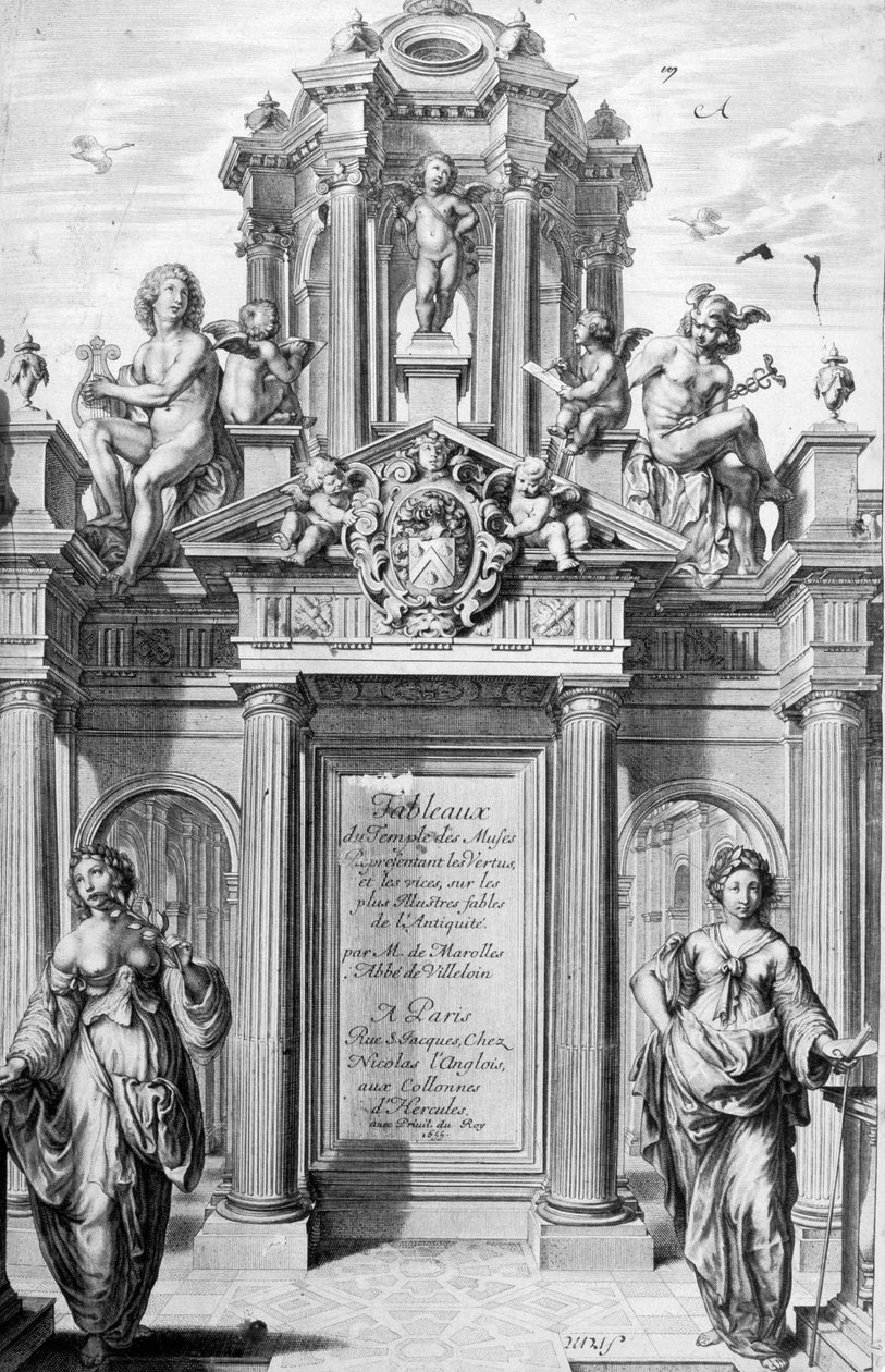 Frontispice de Tableaux du Temple des Muses, 1655 - Michel de Marolles